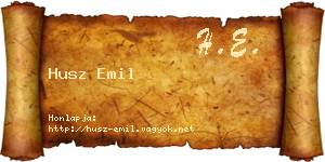 Husz Emil névjegykártya
